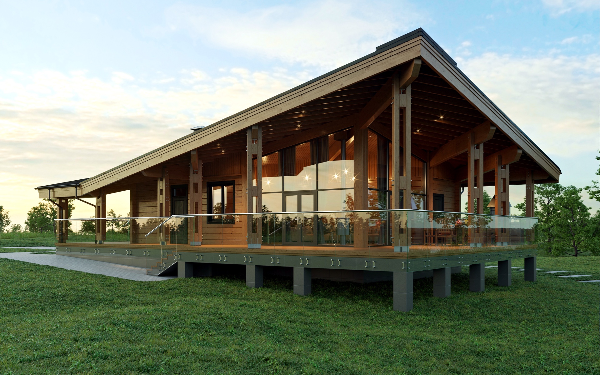 Тихорецка сборный дом ландшафт